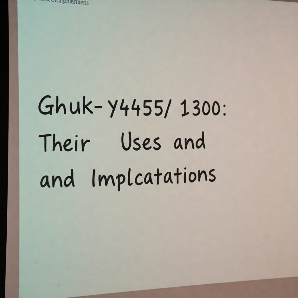 ghuk-y44551/300: Their Uses and Implications